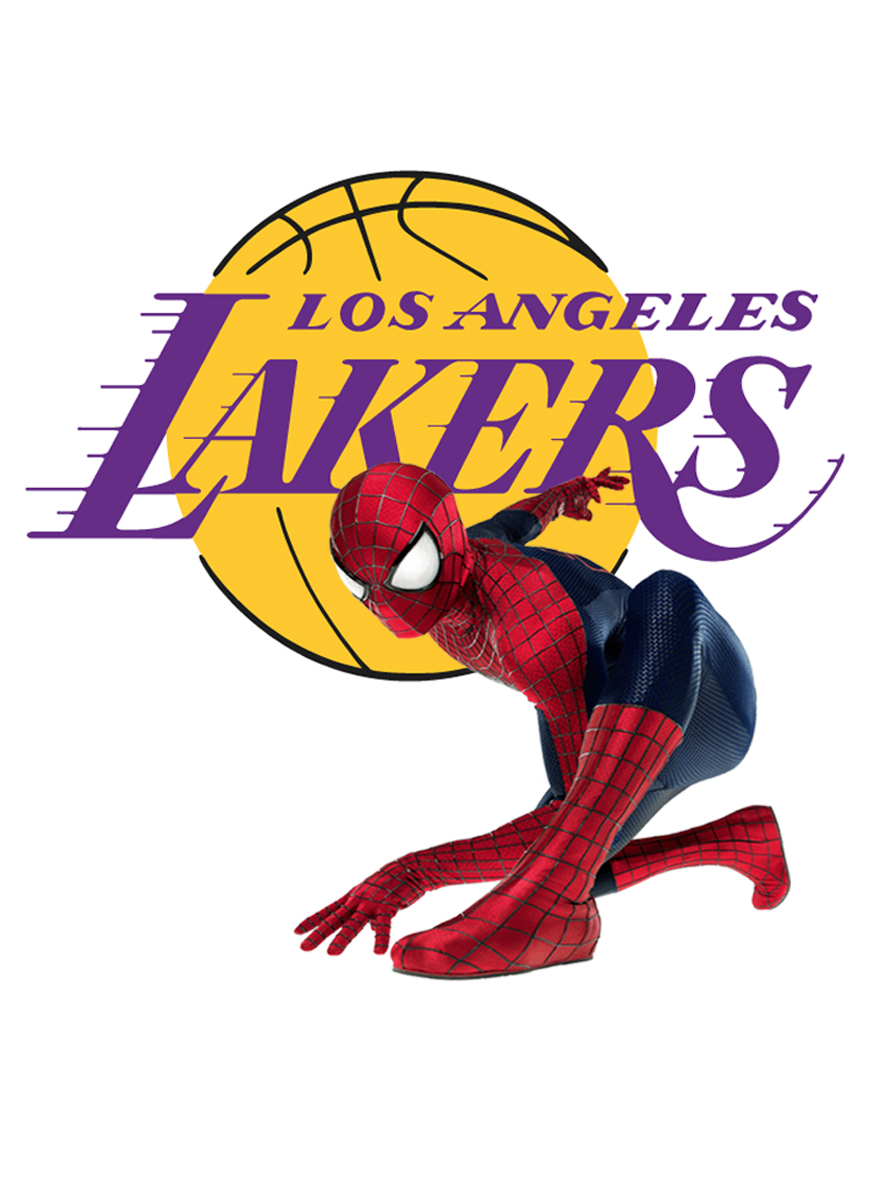 Los Angeles Lakers Spider Man Logo vinyl decal